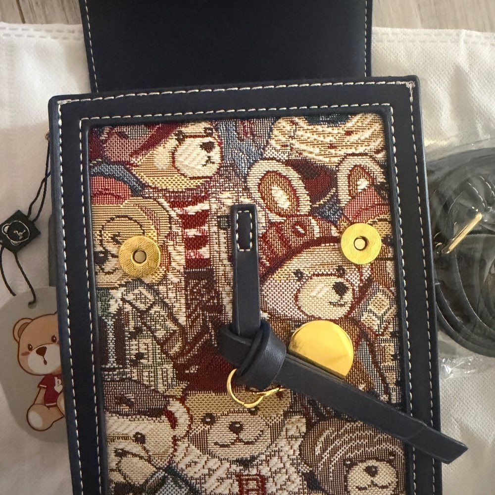 Kids Bear Pattern Bag - Multicolor NWT - image 3